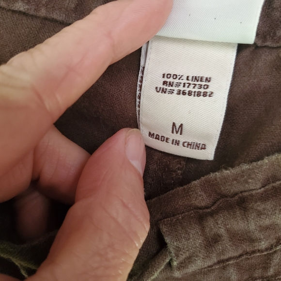 Brown Linen Pants - Picture 3 of 4